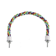 Parrot Rope Perch Colourful Bird Cage Toy Cotton Bungee Swing for Pet Birds - 60CM