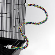 Parrot Rope Perch Colourful Bird Cage Toy Cotton Bungee Swing for Pet Birds - 60CM
