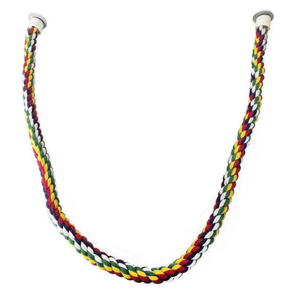 Parrot Rope Perch Colourful Bird Cage Toy Cotton Bungee Swing for Pet Birds - 60CM V528-PARROTROPE-60CM-51644