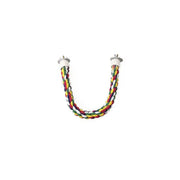 Parrot Rope Perch Colourful Bird Cage Toy Cotton Bungee Swing for Pet Birds - 80CM