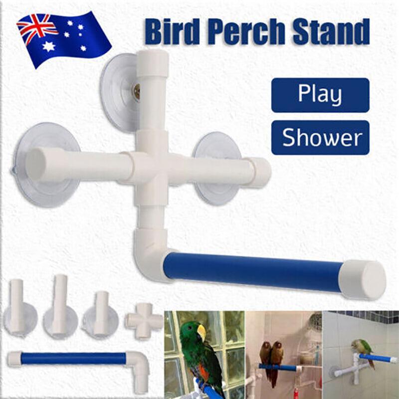 Bird Perch Stand Parrot Play Paw Grinding Stands Rack Shower Bath Platform Toys V528-PARROTTOY-88114