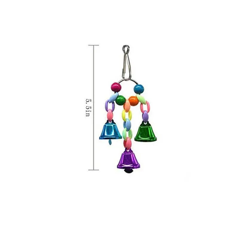 10pcs Parrot Toys Set Swing Ladder Chew Bell Toys for Cockatiels Budgies Cages V528-PARROTTOYS-10PCS-782146