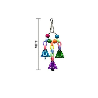 10pcs Parrot Toys Set Swing Ladder Chew Bell Toys for Cockatiels Budgies Cages V528-PARROTTOYS-10PCS-782146