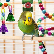 10pcs Parrot Toys Set Swing Ladder Chew Bell Toys for Cockatiels Budgies Cages V528-PARROTTOYS-10PCS-782146