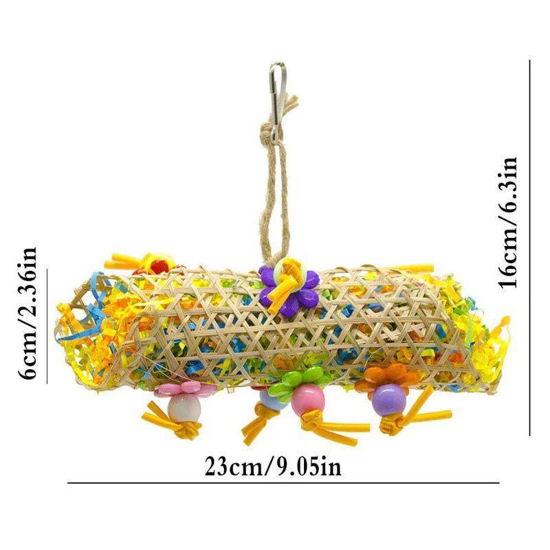 3PCS Bird Parrot Shredding Toys Chewing Foraging Hanging Cage Shredder Bell Toys V528-PARROTTOYS-3PCS-991988