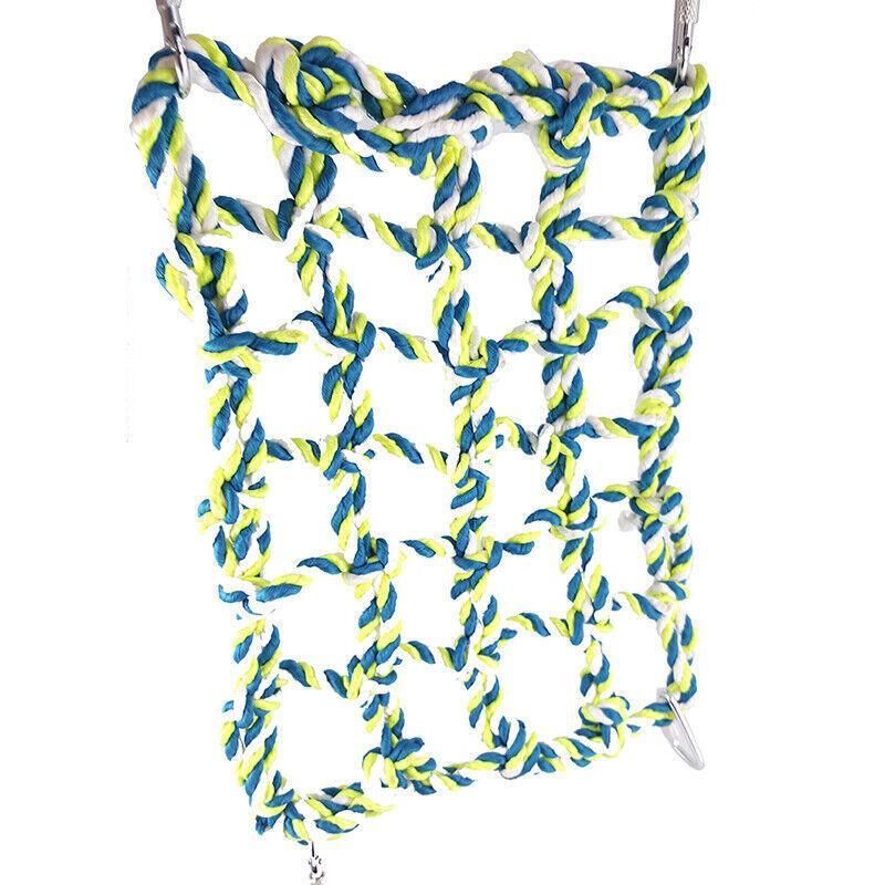 Hanging Climbing Net for Birds and Small Pets Cotton or Hemp Rope Cage Hammock - Cotton Rope V528-PARROTTOYS-COTTONROPE-99960