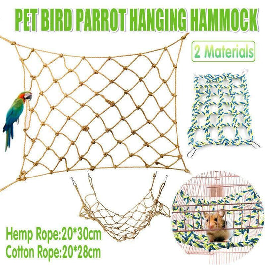 Hanging Climbing Net for Birds and Small Pets Cotton or Hemp Rope Cage Hammock - Cotton Rope V528-PARROTTOYS-COTTONROPE-99960