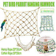 Hanging Climbing Net for Birds and Small Pets Cotton or Hemp Rope Cage Hammock - Hemp Rope V528-PARROTTOYS-HEMPROPE-58437