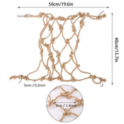 Hanging Climbing Net for Birds and Small Pets Cotton or Hemp Rope Cage Hammock - Hemp Rope V528-PARROTTOYS-HEMPROPE-58437