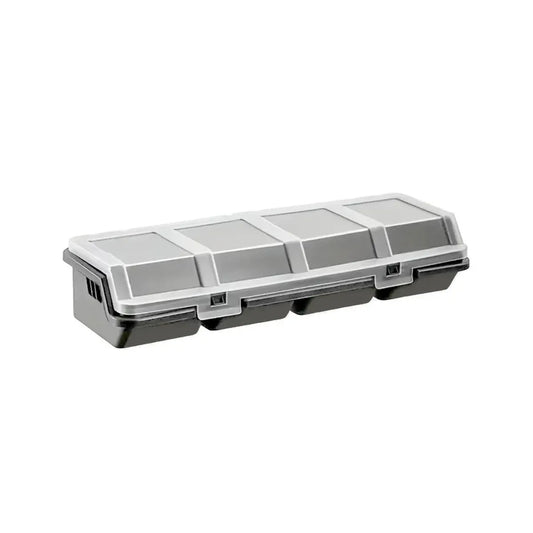 Plastic Screw Parts Storage Box Small Hardware Organizer Case with Four Grids V528-PARTS-BOX-GREY-139756