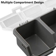 Plastic Screw Parts Storage Box Small Hardware Organizer Case with Four Grids V528-PARTS-BOX-GREY-139756