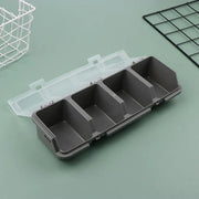 Plastic Screw Parts Storage Box Small Hardware Organizer Case with Four Grids V528-PARTS-BOX-GREY-139756