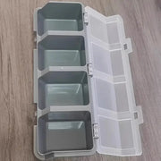 Plastic Screw Parts Storage Box Small Hardware Organizer Case with Four Grids V528-PARTS-BOX-GREY-139756