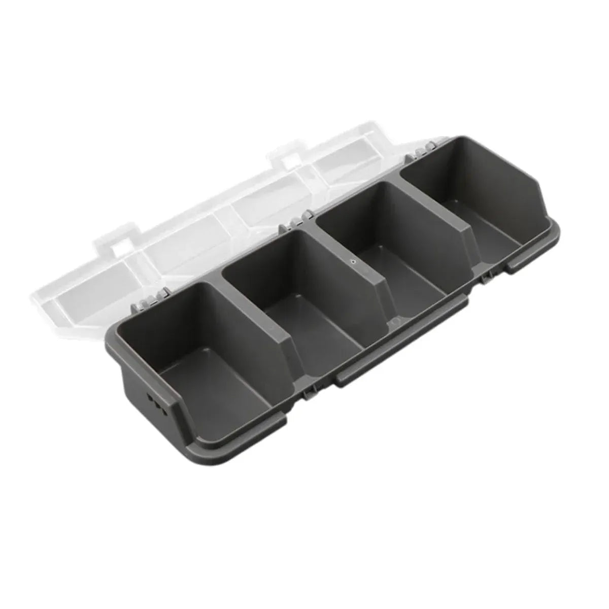 Plastic Screw Parts Storage Box Small Hardware Organizer Case with Four Grids V528-PARTS-BOX-GREY-139756