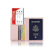 RFID Passport Holder Slim Leather Travel Wallet ID Card Cover Case for Men Women - Green V528-PASSPORTHOLDER-GREEN-195437