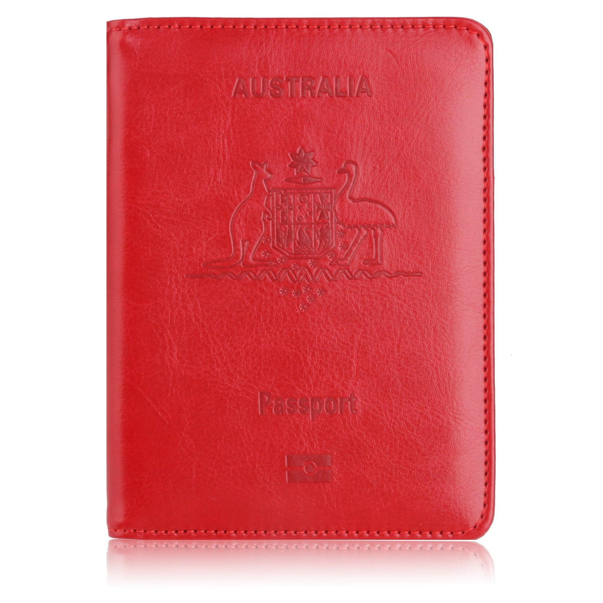 RFID Passport Holder Slim Leather Travel Wallet ID Card Cover Case for Men Women - Green V528-PASSPORTHOLDER-GREEN-195437