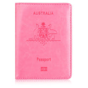 RFID Passport Holder Slim Leather Travel Wallet ID Card Cover Case for Men Women - Rose Red V528-PASSPORTHOLDER-ROSERED-800505