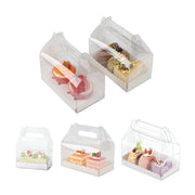 25pcs Transparent Portable Baking Box for Lasagna Mousse Cake Western Point Food - S(Flat Tray) V528-PASTRY-BOX-25PCS-S-611191