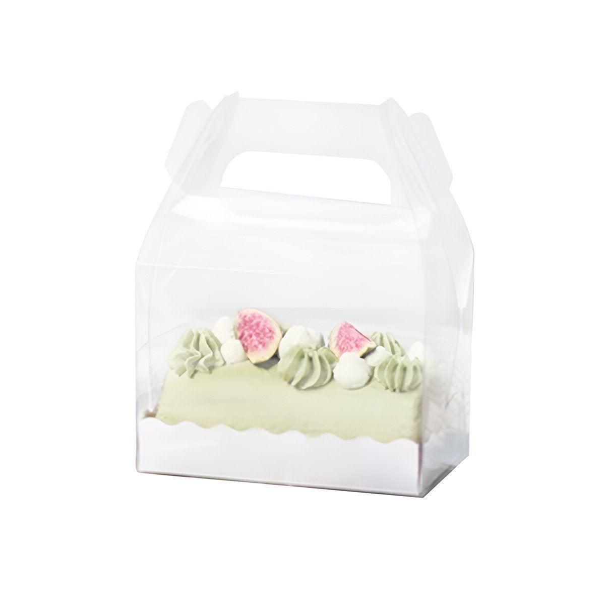 25pcs Transparent Portable Baking Box for Lasagna Mousse Cake Western Point Food - S(Flat Tray) V528-PASTRY-BOX-25PCS-S-611191