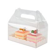 25pcs Transparent Portable Baking Box for Lasagna Mousse Cake Western Point Food - S(Flat Tray) V528-PASTRY-BOX-25PCS-S-611191