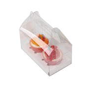 25pcs Transparent Portable Baking Box for Lasagna Mousse Cake Western Point Food - S(Flat Tray) V528-PASTRY-BOX-25PCS-S-611191