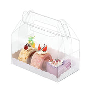 25pcs Transparent Portable Baking Box for Lasagna Mousse Cake Western Point Food - S(Flat Tray) V528-PASTRY-BOX-25PCS-S-611191