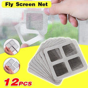 12X Fly Screen Net Repair Tape Patch Adhesive Door Curtain For Mending Holes Set V528-PATCH-12PCS-93153