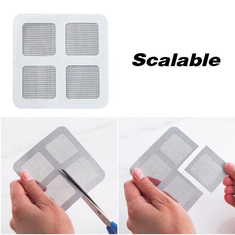 12X Fly Screen Net Repair Tape Patch Adhesive Door Curtain For Mending Holes Set V528-PATCH-12PCS-93153