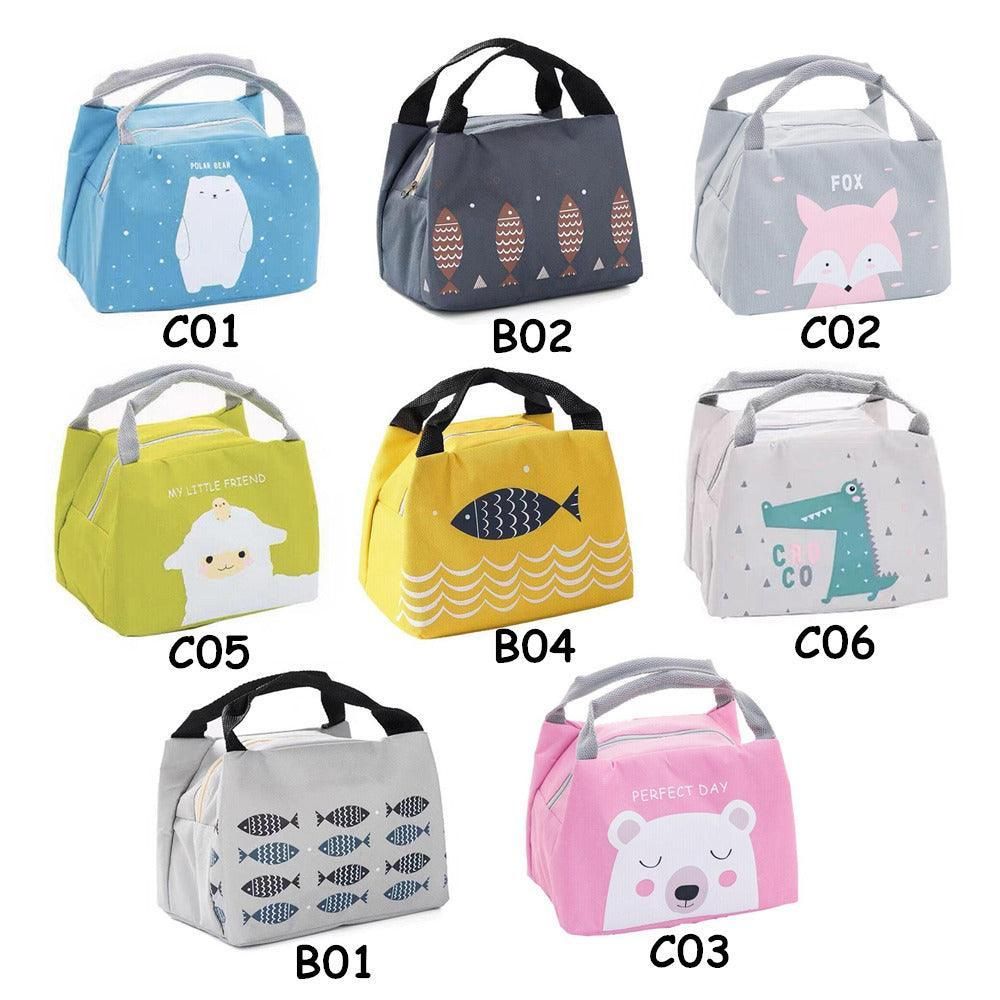 Portable Insulated Thermal Lunch Box Carry Tote Picnic Case Storage Bag 21x17x15cm - B04 (21x17x15cm) V528-PATTERN-B0489038