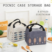 Portable Insulated Thermal Lunch Box Carry Tote Picnic Case Storage Bag 21x17x15cm - C02 (21x17x15cm) V528-PATTERN-C0244417