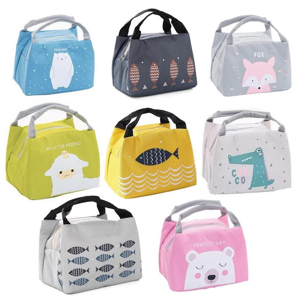 Portable Insulated Thermal Lunch Box Carry Tote Picnic Case Storage Bag 21x17x15cm - C02 (21x17x15cm) V528-PATTERN-C0244417