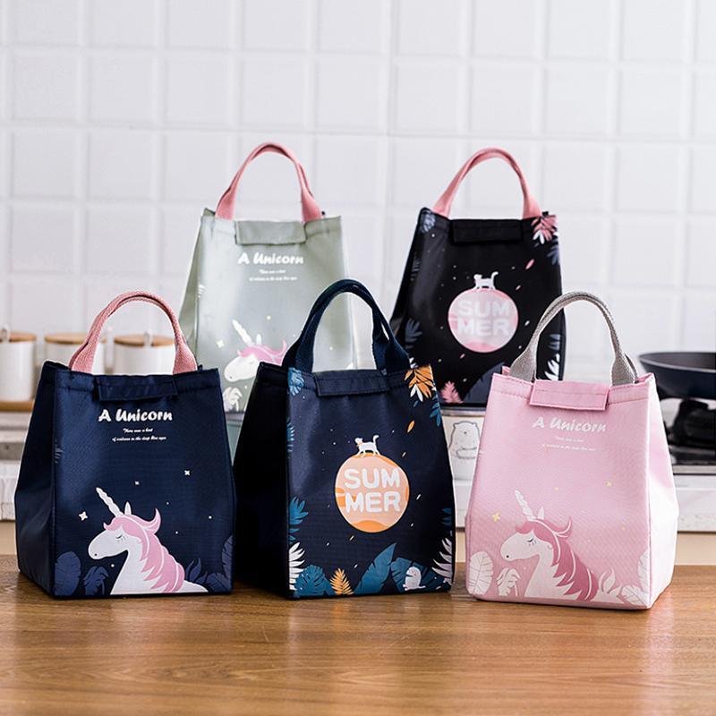 Portable Insulated Thermal Lunch Box Carry Tote Picnic Case Storage Bag 18x24x15cm - E04 (18x24x15cm) V528-PATTERN-E0472155