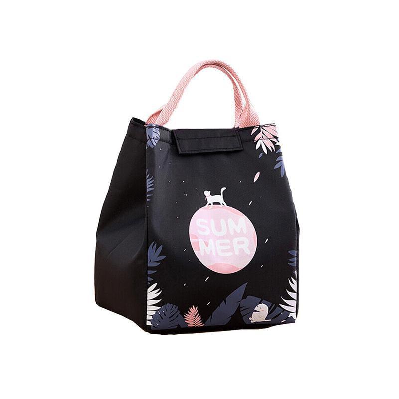 Portable Insulated Thermal Lunch Box Carry Tote Picnic Case Storage Bag 18x24x15cm - E04 (18x24x15cm) V528-PATTERN-E0472155