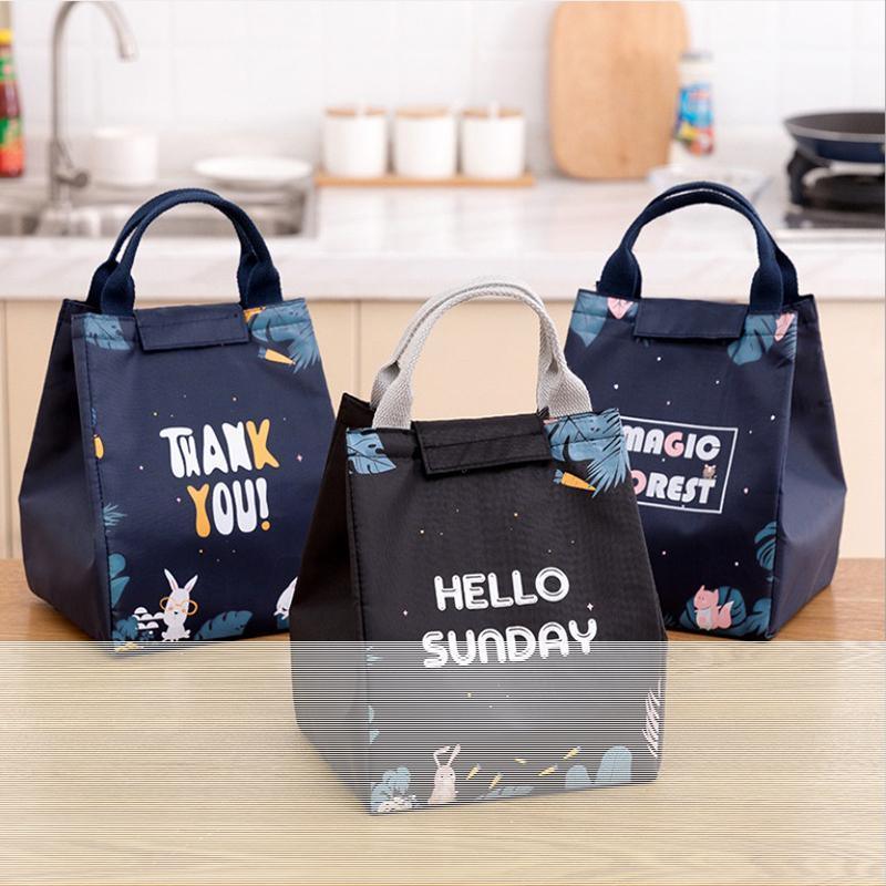 Portable Insulated Thermal Lunch Box Carry Tote Picnic Case Storage Bag 18x24x15cm - E05 (18x24x15cm) V528-PATTERN-E0555232