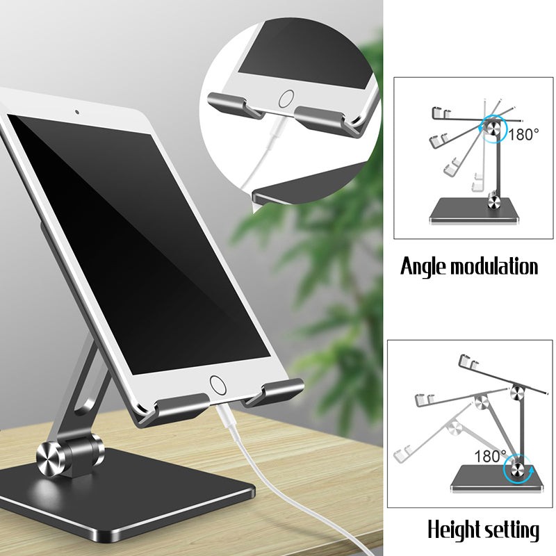 Aluminum Alloy Tablet Phone Holder Desk Stand Bracket Foldable For Ipad Pro 12.9 - Grey V528-PBDNZHIJIA-GREY-204874