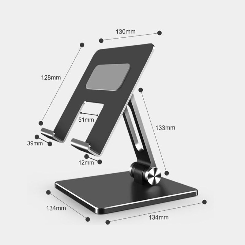 Aluminum Alloy Tablet Phone Holder Desk Stand Bracket Foldable For Ipad Pro 12.9 - Silver V528-PBDNZHIJIA-SILVER-025784