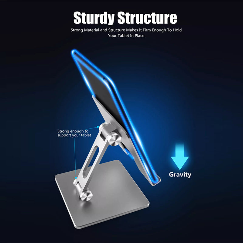 Aluminum Alloy Tablet Phone Holder Desk Stand Bracket Foldable For Ipad Pro 12.9 - Silver V528-PBDNZHIJIA-SILVER-025784