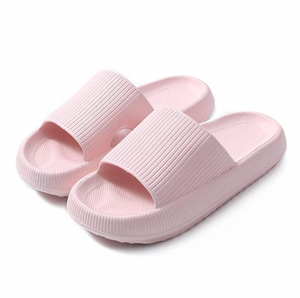 Ultra-Soft Pillow Slides EVA Slippers for Indoor Outdoor Use - Thick Anti-Slip Sole - Black 42-43 V528-PBL4-BLACK42-4350535