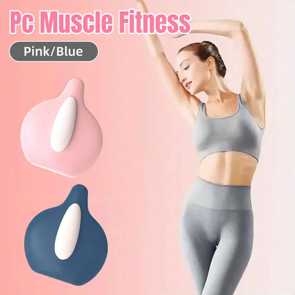 Hip and Inner Thigh Squeeze Trainer Compact Fitness Tool for Home Workouts - Blue V528-PC-BLUE-678789