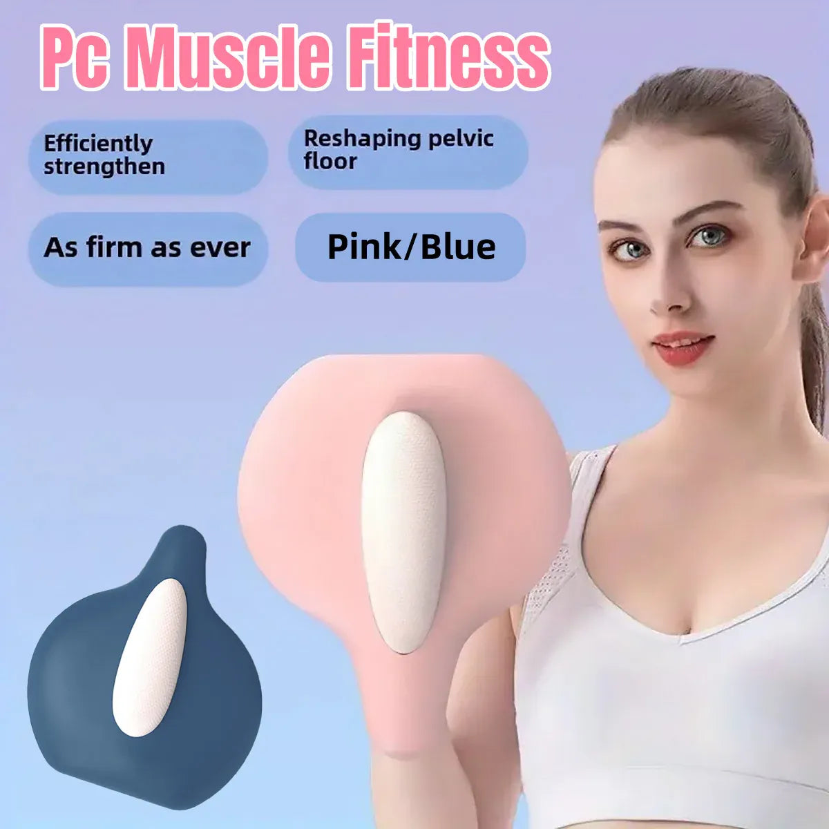 Hip and Inner Thigh Squeeze Trainer Compact Fitness Tool for Home Workouts - Blue V528-PC-BLUE-678789