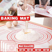 Non-Stick Silicone Baking Mat Rolling Cake Dough Scale Pastry Clay Fondant Sheet - Red 80*60cm V528-PCOLOUR-RED80-60CM86972