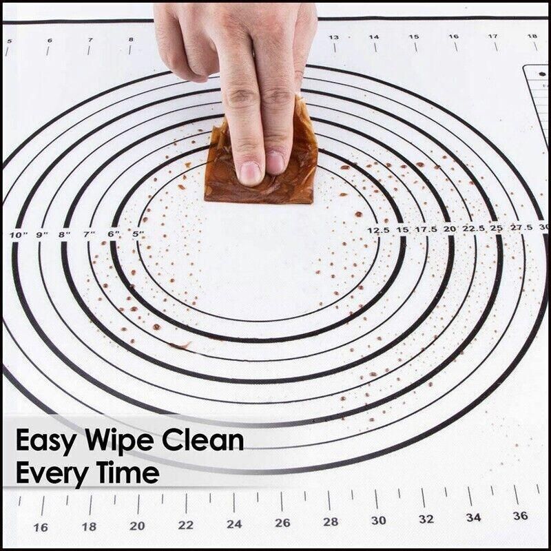 Non-Stick Silicone Baking Mat Rolling Cake Dough Scale Pastry Clay Fondant Sheet - Red 80*60cm V528-PCOLOUR-RED80-60CM86972