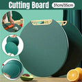 Round Green Plastic Kitchen Chopping Board Household Food Cutting Board Tool - 35cm V528-PE-GREEN-35CM-677351