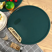 Round Green Plastic Kitchen Chopping Board Household Food Cutting Board Tool - 35cm V528-PE-GREEN-35CM-677351