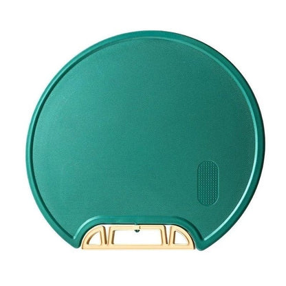 Round Green Plastic Kitchen Chopping Board Household Food Cutting Board Tool - 35cm V528-PE-GREEN-35CM-677351