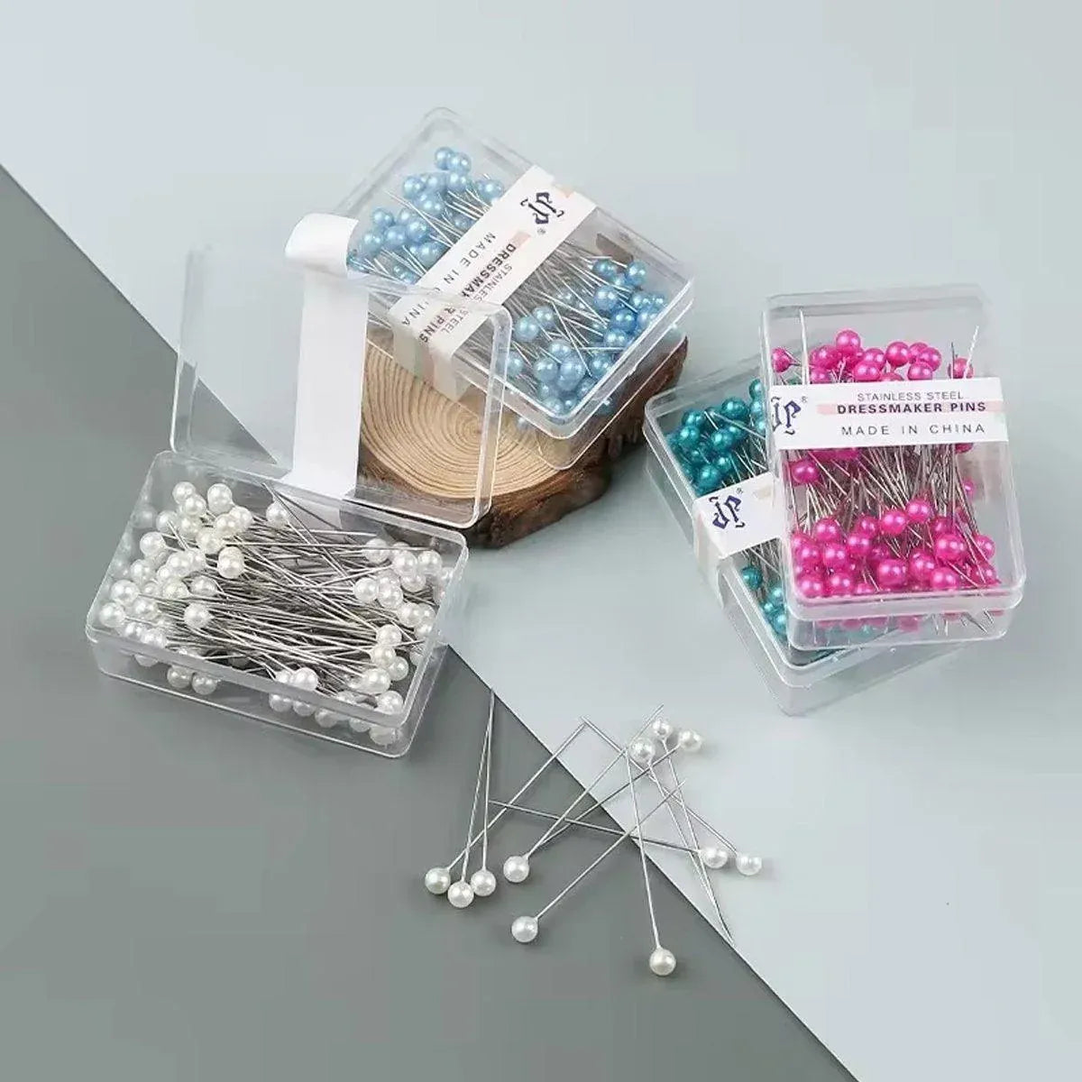 9Boxs Multicolor Pearl Head Pins Sewing Craft Needles for Cross Stitch Quilting V528-PEARL-NEEDLE-9BOX-336656