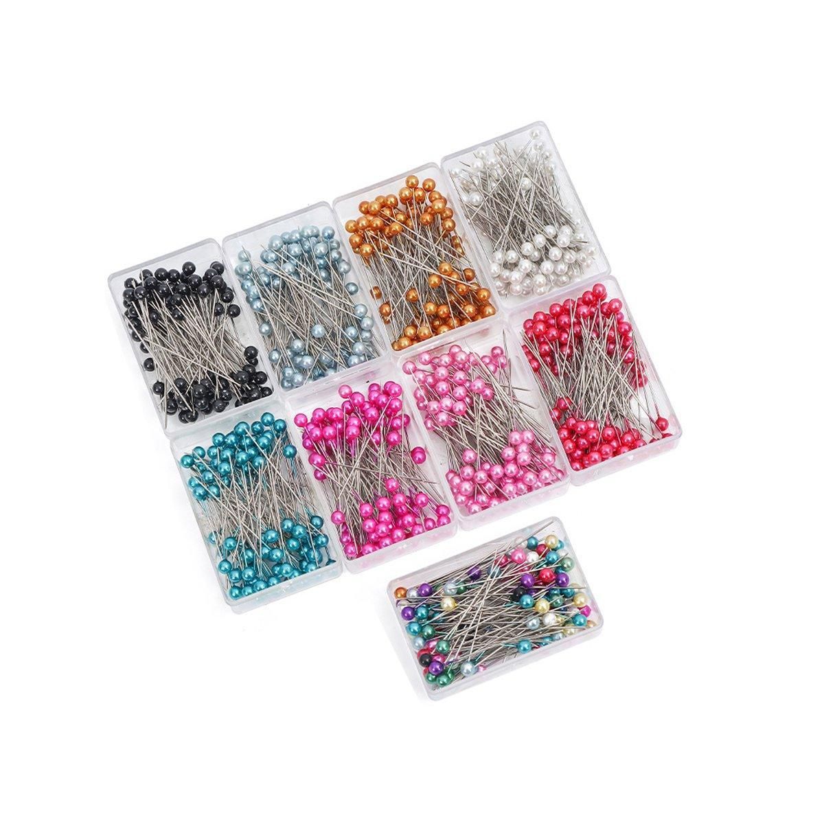 9Boxs Multicolor Pearl Head Pins Sewing Craft Needles for Cross Stitch Quilting V528-PEARL-NEEDLE-9BOX-336656