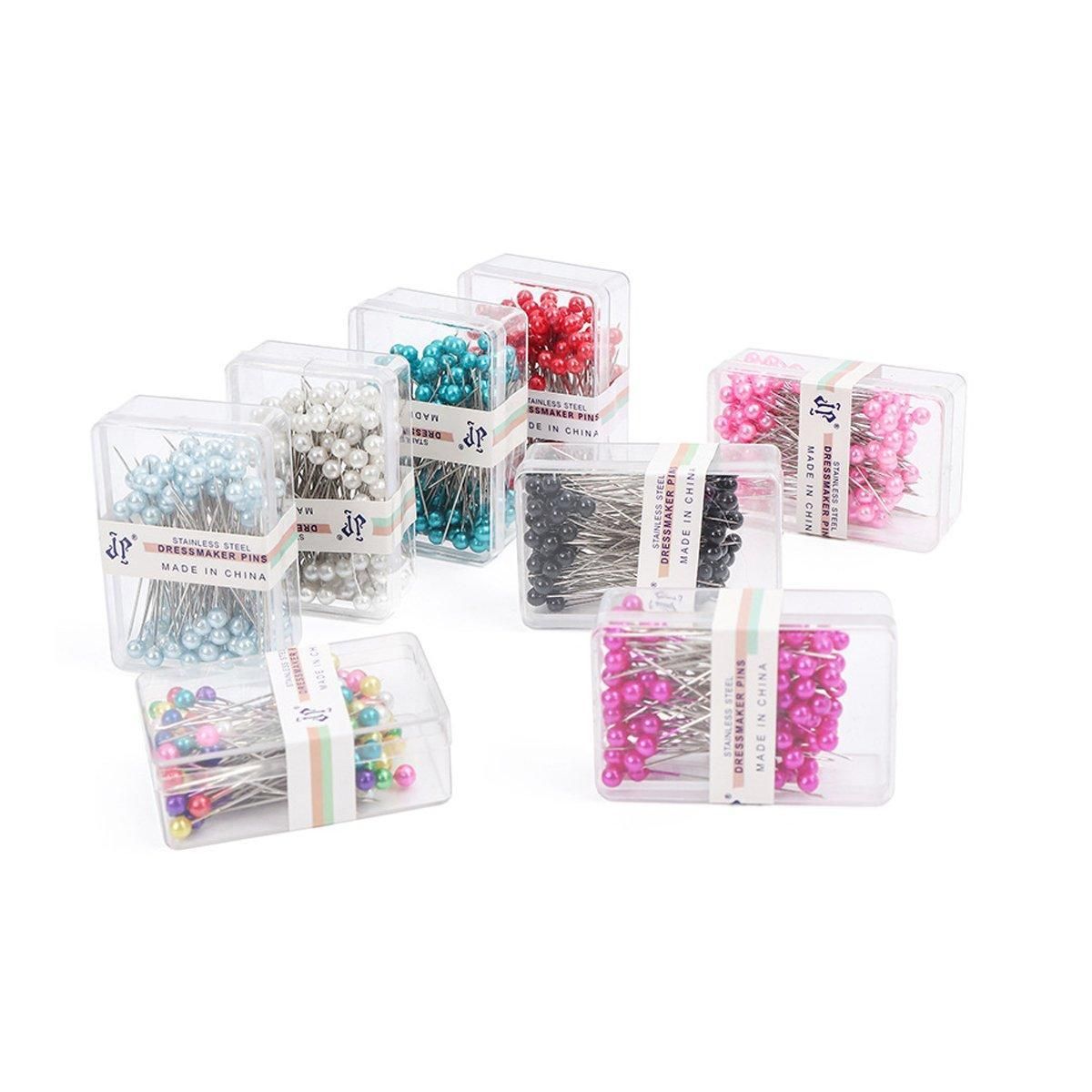 9Boxs Multicolor Pearl Head Pins Sewing Craft Needles for Cross Stitch Quilting V528-PEARL-NEEDLE-9BOX-336656