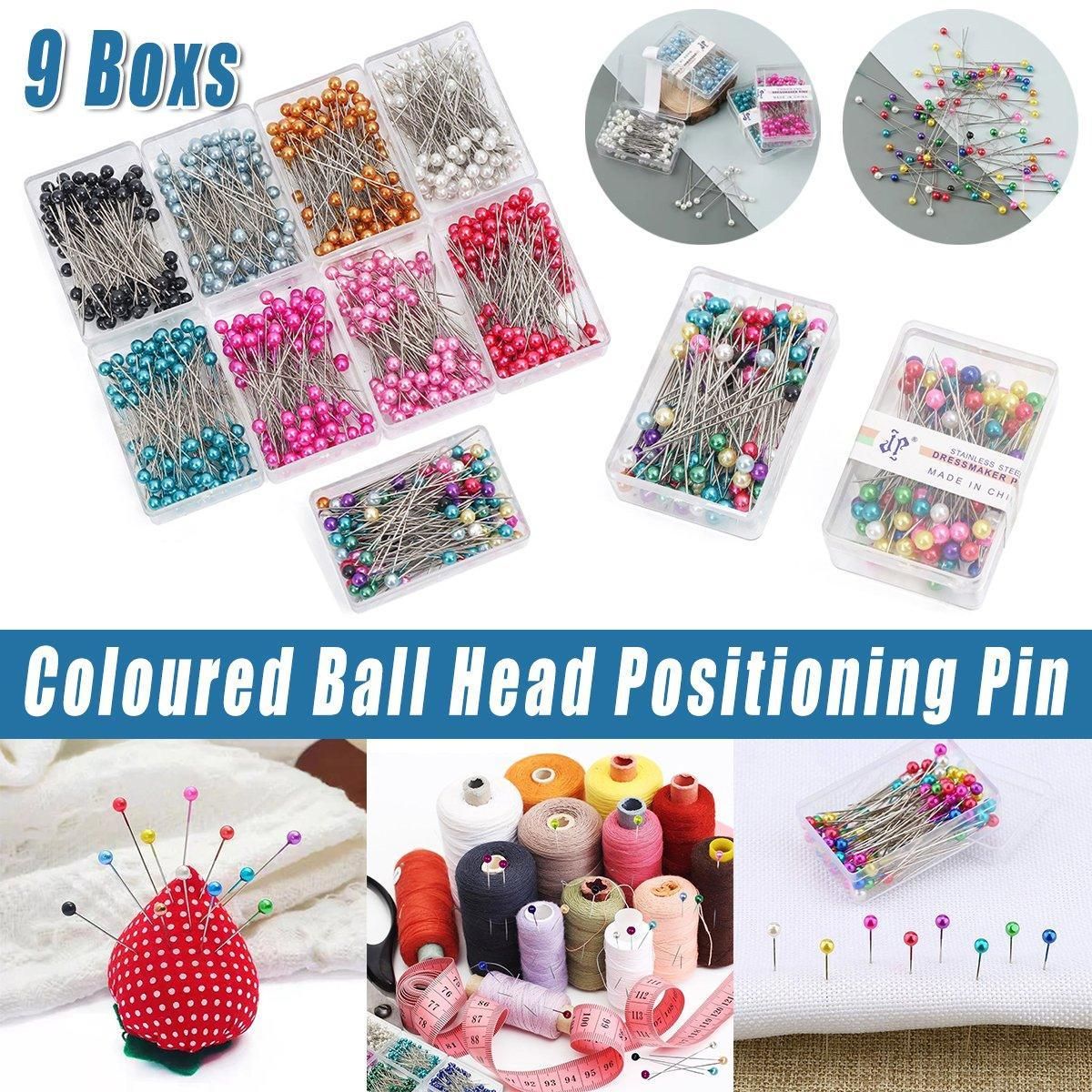 9Boxs Multicolor Pearl Head Pins Sewing Craft Needles for Cross Stitch Quilting V528-PEARL-NEEDLE-9BOX-336656
