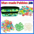 Pebbles Stone Glow in the Dark Rock Fish Tank Stones Garden Road - Green V528-PEBBLES-GREEN-100PCS-238575